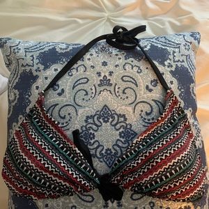 really cute multi colored bikini top